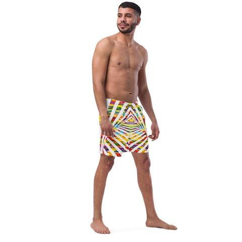 Down the Rabbit Hole Men's swim trunks